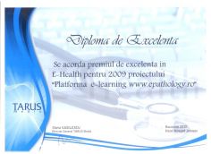 Diploma excelenta ePathology.ro